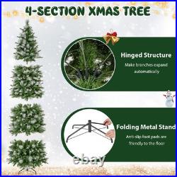 9 FT Pre-Lit Artificial Christmas Tree with 1228 Frosted Tips 470 LED Lights