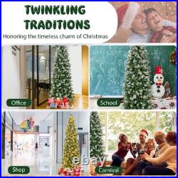 9 FT Pre-Lit Artificial Christmas Tree with 1228 Frosted Tips 470 LED Lights