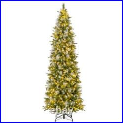 9 FT Pre-Lit Artificial Christmas Tree with 1228 Frosted Tips 470 LED Lights