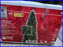 9 Ft. Pre-Lit Grand Dutchess Slim Pine Christmas Tree with Stand LED Lights