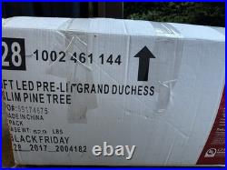 9 Ft. Pre-Lit Grand Dutchess Slim Pine Christmas Tree with Stand LED Lights