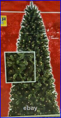 9' LED Pre-Lit Christmas Tree 450 Warm Lights Slim Pine by Home Accents Holiday