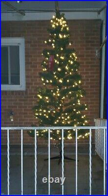 9' LED Pre-Lit Christmas Tree 450 Warm Lights Slim Pine by Home Accents Holiday