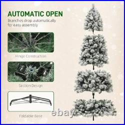 9 ft Prelit Flocked Artificial Christmas Tree with 750 Clear Lights