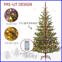 9ft Artificial Sparse Cedar Christmas Tree with LED Lights, Green