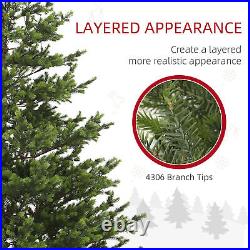 9ft Artificial Sparse Cedar Christmas Tree with LED Lights, Green