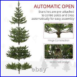 9ft Artificial Sparse Cedar Christmas Tree with LED Lights, Green