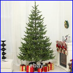 9ft Artificial Sparse Cedar Christmas Tree with LED Lights, Green