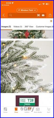 9ft. Kenwood Frasier Fir Flocked LED Pre-Lit Artificial Christmas Tree 1200light