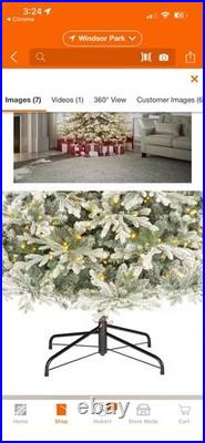 9ft. Kenwood Frasier Fir Flocked LED Pre-Lit Artificial Christmas Tree 1200light