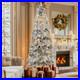 9ft_Prelit_Snow_Flocked_Pencil_Spruce_Christmas_Tree_Artificial_480_LED_Lights_01_gfr