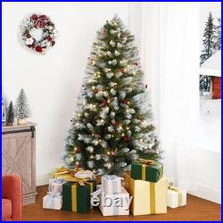 9ft Slim Christmas Tree With Lights Realistic Skinny Pencil Christmas Tree Prelit