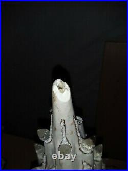 ATLANTIC MOLD 20 Ceramic Lighted Perl White Lava Christmas Tree & Star Base