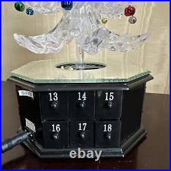 Acrylic Lighted Musical Christmas Tree With Advent Drawers