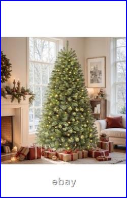 Alupssuc 7ft Artificial Hinged Prelit Christmas Tree with 320 Pre-lit Lights