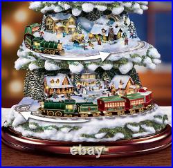 Animated Tabletop Christmas Tree with Train Festive Holiday Decor, Lighted Animated Tabletop Christmas Tree with Train Festive Holiday Decor, Lighted