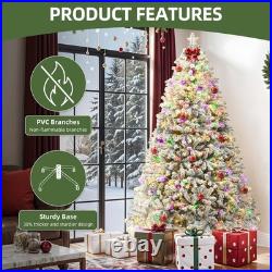 Arbol De Navidad 9 Pies Grande Con Nieve y 900 Luces Integrada En Oferta 2025