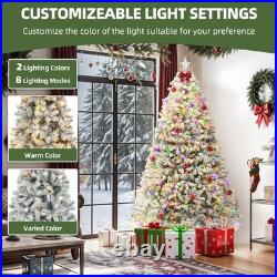 Arbol De Navidad 9 Pies Grande Con Nieve y 900 Luces Integrada En Oferta 2025