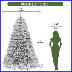 Arbol De Navidad 9 Pies Grande Con Nieve y 900 Luces Integrada En Oferta 2025
