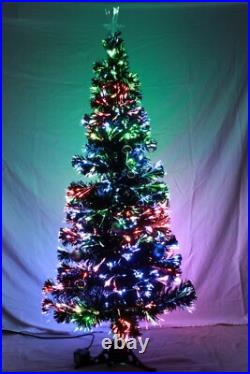 Artificial 6Ft Pre-Lit Fiber Optic Christmas Tree with Stand