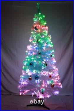 Artificial 6Ft Pre-Lit Fiber Optic Christmas Tree with Stand