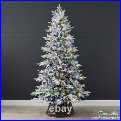 Artificial Aspen Christmas Tree Holiday Décor Multicolor LED Lights Metal Stand