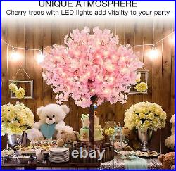 Artificial Cherry Blossom Tree 5 Ft with LED Light, Handmade Pink Cherry Decor Artificial Cherry Blossom Tree 5 Ft with LED Light, Handmade Pink Cherry Decor