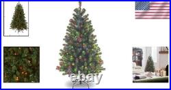 Artificial Christmas Tree 4.5 ft Pre-Lit Green with Multicolor Lights Tips