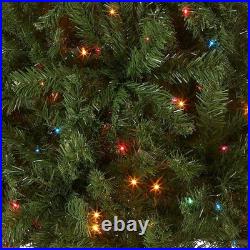 Artificial Christmas Tree 4.5 ft Pre-Lit Green with Multicolor Lights Tips