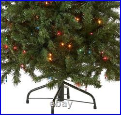 Artificial Christmas Tree 4.5 ft Pre-Lit Green with Multicolor Lights Tips