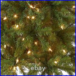Artificial Christmas Tree 4.5 ft Slim Pre-Lit Fir with 150 Lights and Stand