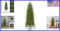 Artificial Christmas Tree 6.5 ft Slim Pre-Lit Fir White Lights Full Tips