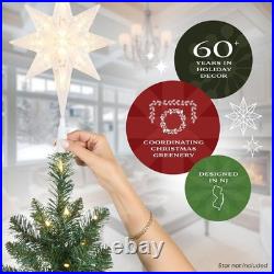 Artificial Christmas Tree 7.5 ft Pre-Lit Downswept Fir Green Full Tips Lights