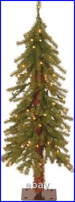 Artificial Christmas Tree Cedar 3ft Pre-Lit White Lights Indoor Holiday Decor