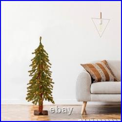 Artificial Christmas Tree Cedar 3ft Pre-Lit White Lights Indoor Holiday Decor