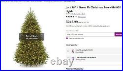 Artificial Christmas Tree Dunhill Fir 7.5' Regular (Full) Green with 1000 lights