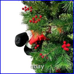 Artificial Christmas Tree Upside Down Holiday Standing Xmas LED Lights New Year