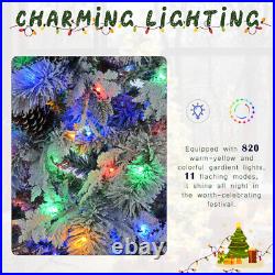 Artificial Christmas Tree with LED Lights / Snow Flocked / Pre Lit Fiber Optic Artificial Christmas Tree with LED Lights / Snow Flocked / Pre Lit Fiber Optic