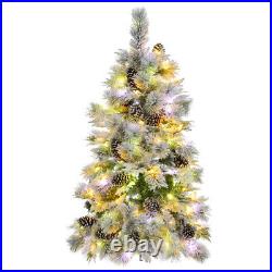 Artificial Christmas Tree with LED Lights / Snow Flocked / Pre Lit Fiber Optic Artificial Christmas Tree with LED Lights / Snow Flocked / Pre Lit Fiber Optic