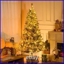 Artificial Christmas Trees, with Snow Frosted Branches, Warm White LED Lights