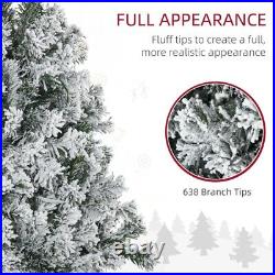 Artificial Christmas Trees, with Snow Frosted Branches, Warm White LED Lights