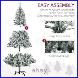 Artificial Christmas Trees, with Snow Frosted Branches, Warm White LED Lights