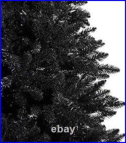 Artificial Christmas tree black 6 foot led clear lights treetopia