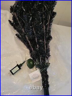 Artificial Christmas tree black 6 foot led clear lights treetopia