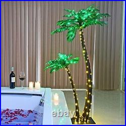 Artificial Lighted Palm Tree 4FT&6FT Decor, 184LED for Outside Patio Home