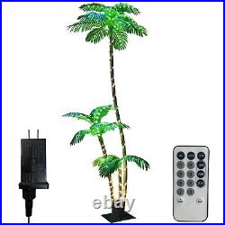 Artificial Palm Tree Christmas Tree 7Ft 3Trunks 260LED Lighted Simulation Tro Artificial Palm Tree Christmas Tree 7Ft 3Trunks 260LED Lighted Simulation Tro