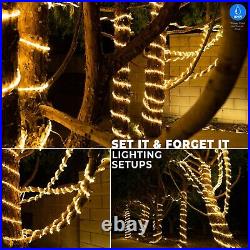 Assorted Sizes Warm White LED Rope Lighting Thick Indoor Outdoor Christmas Tree