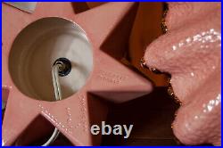 Atlantic Mold Volcano Lava Ceramic Christmas Tree Pink & Gold with Clear Lights Atlantic Mold Volcano Lava Ceramic Christmas Tree Pink & Gold with Clear Lights