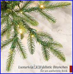 BCP 9ft Pre-Lit Artificial Aspen Noble Fir Christmas Tree W LED Lights & Quick C