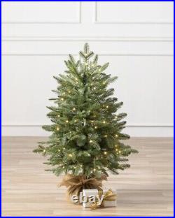 Balsam Hill 42 Tabletop Balsam Fir Tree, Clear LED Fairy Lights-New in Open Box